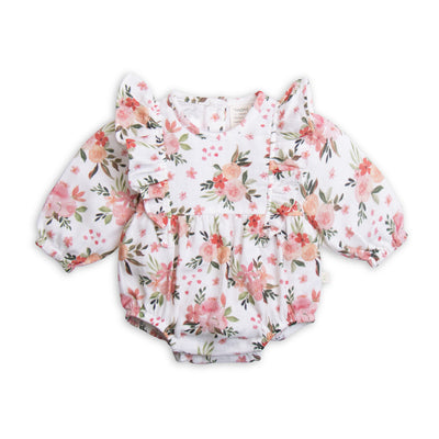 Tiny Twig Ruffle Bodysuit Winter Bouquet