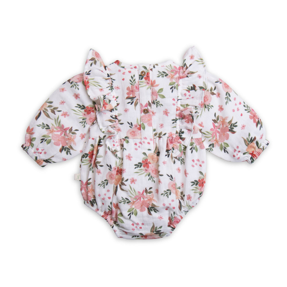 Tiny Twig Ruffle Bodysuit Winter Bouquet