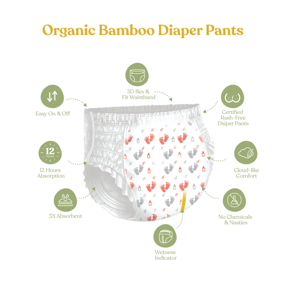 Allter Organic Bamboo Pant Style Diapers - XL (22 pieces)