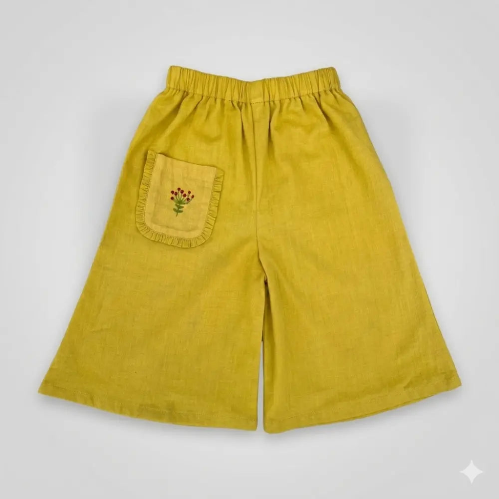 Bhaakur Organic Cotton Floral Sunshine Co-ord Set - Yellow