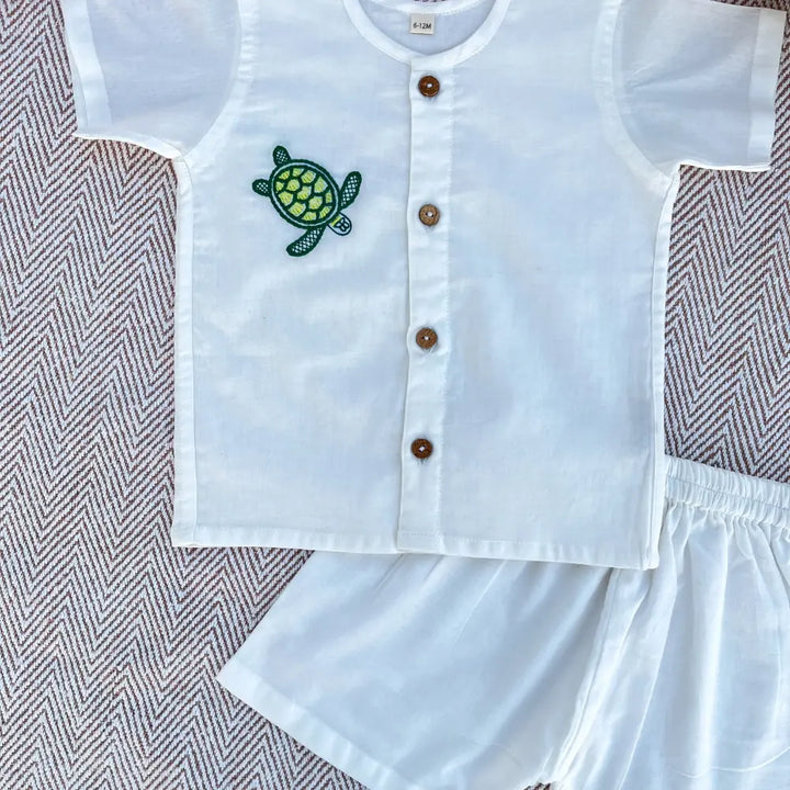Bhaakur Organic Cotton Turtle Jhabla Set
