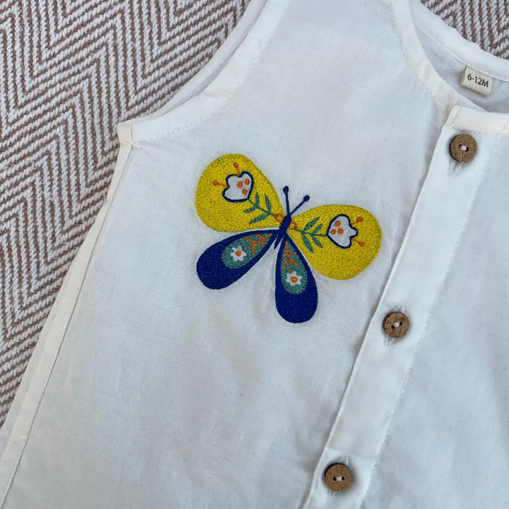 Bhaakur Organic Cotton Butterfly Jhabla Set