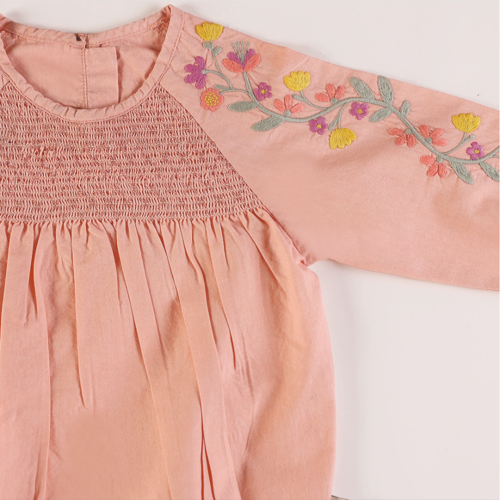 Furr Balls Full Sleeves Romper - Pink