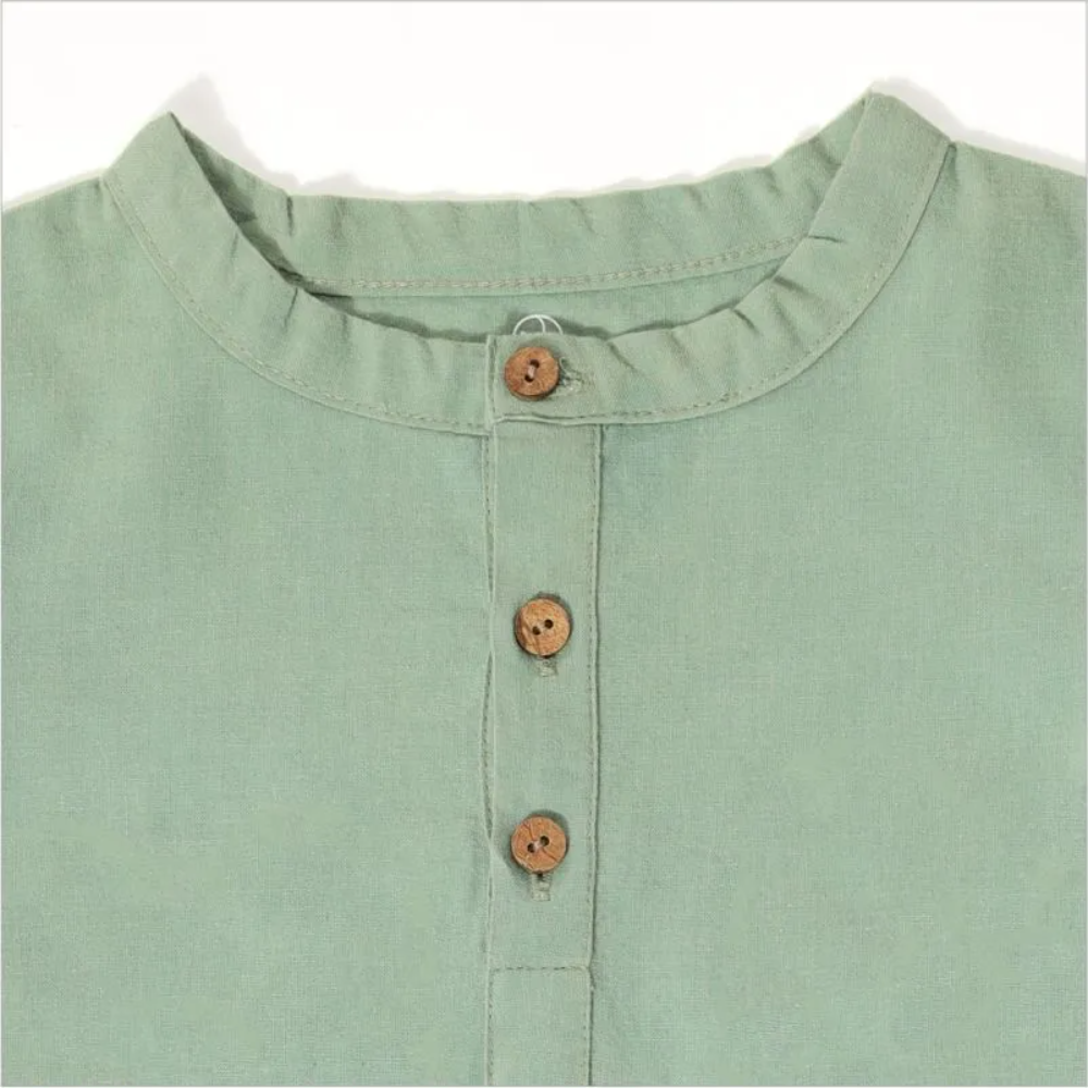 Furr Balls Shirt &amp; Pant Set - Tan and Mineral Green