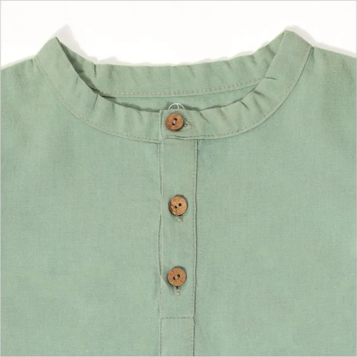 Furr Balls Shirt &amp; Pant Set - Tan and Mineral Green
