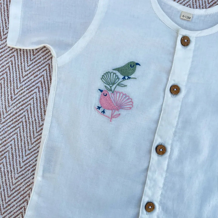 Bhaakur Organic Cotton Bird Jhabla Set