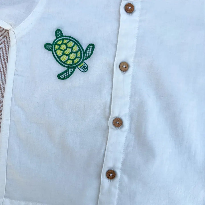 Bhaakur Organic Cotton Turtle Jhabla Set