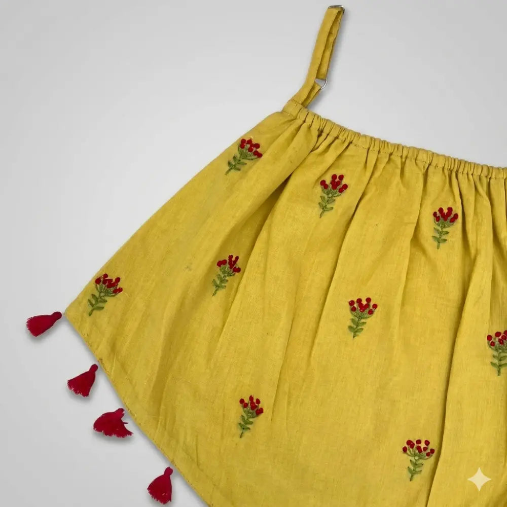 Bhaakur Organic Cotton Floral Sunshine Co-ord Set - Yellow