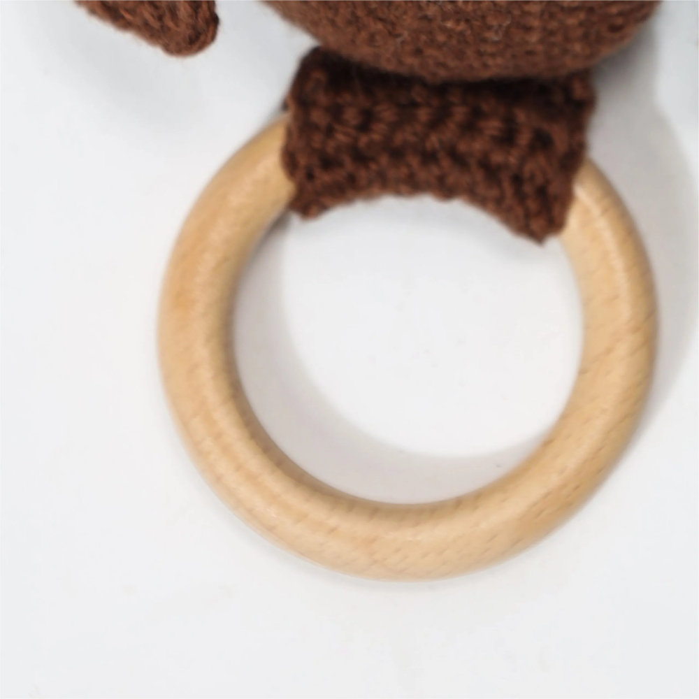 Furr Balls Crochet Rattle With Teething Ring