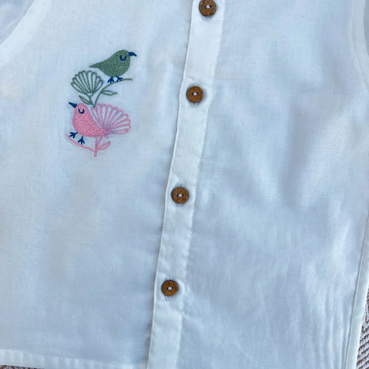 Bhaakur Organic Cotton Bird Jhabla Set