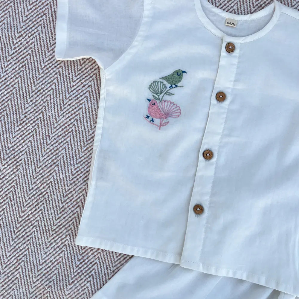 Bhaakur Organic Cotton Bird Jhabla Set