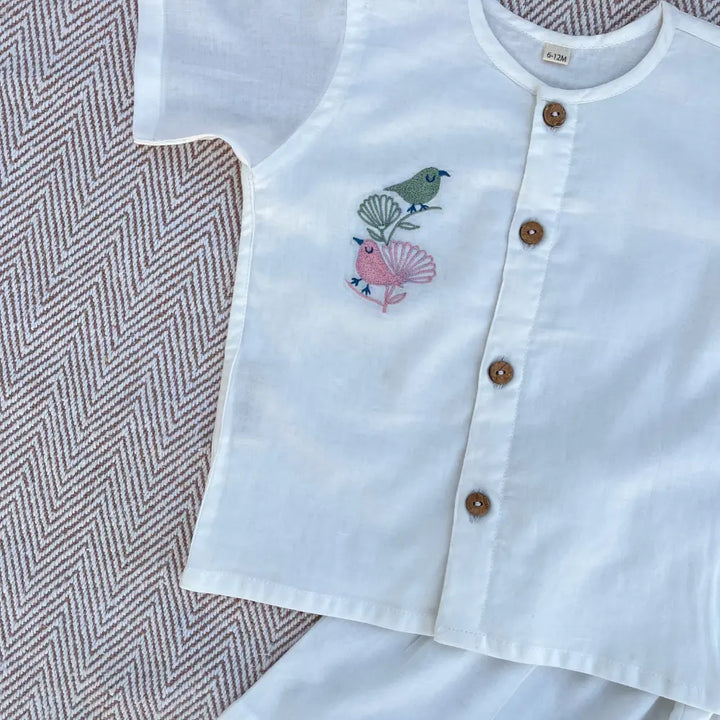 Bhaakur Organic Cotton Bird Jhabla Set