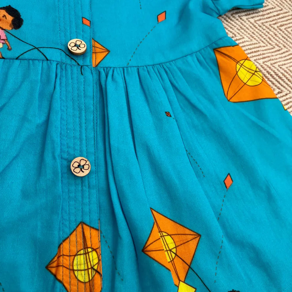 Bhaakur Organic Cotton Frock| Infants and Toddlers| Kite Print