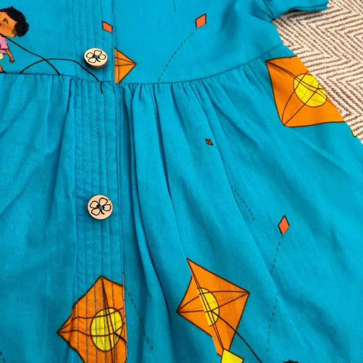 Bhaakur Organic Cotton Frock| Infants and Toddlers| Kite Print