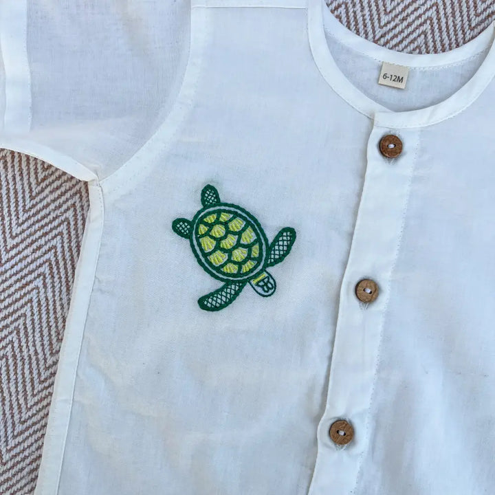 Bhaakur Organic Cotton Turtle Jhabla Set