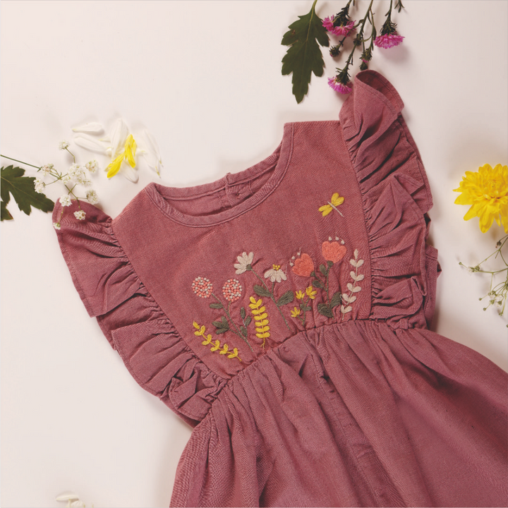 Furr Balls Embroidered Sleeveless Jumpsuit