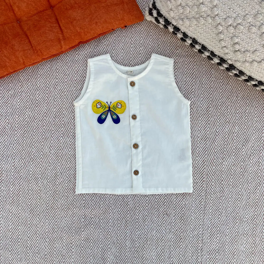 Bhaakur Organic Cotton Butterfly Jhabla Set