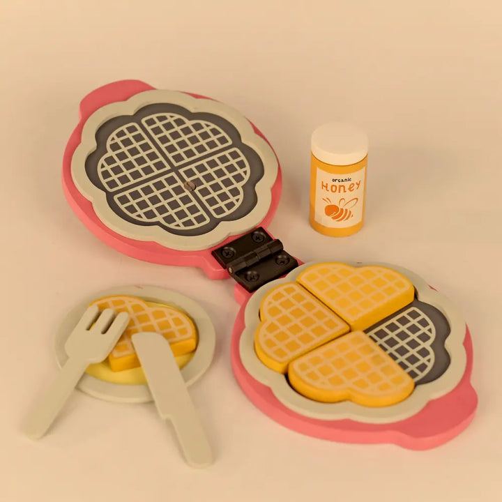 Playbox Wooden Waffle Maker Cooking Set