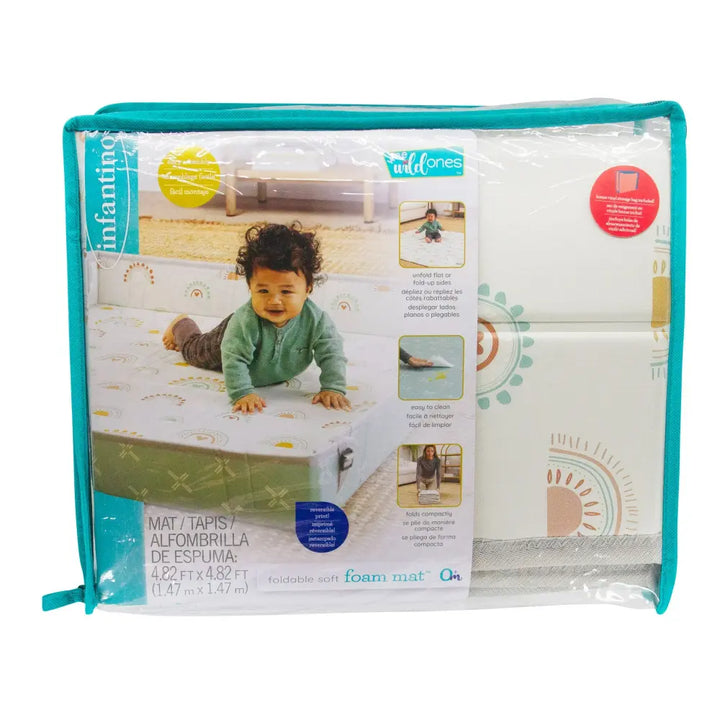 Infantino Foldable Soft Foam Mat - Rainbow