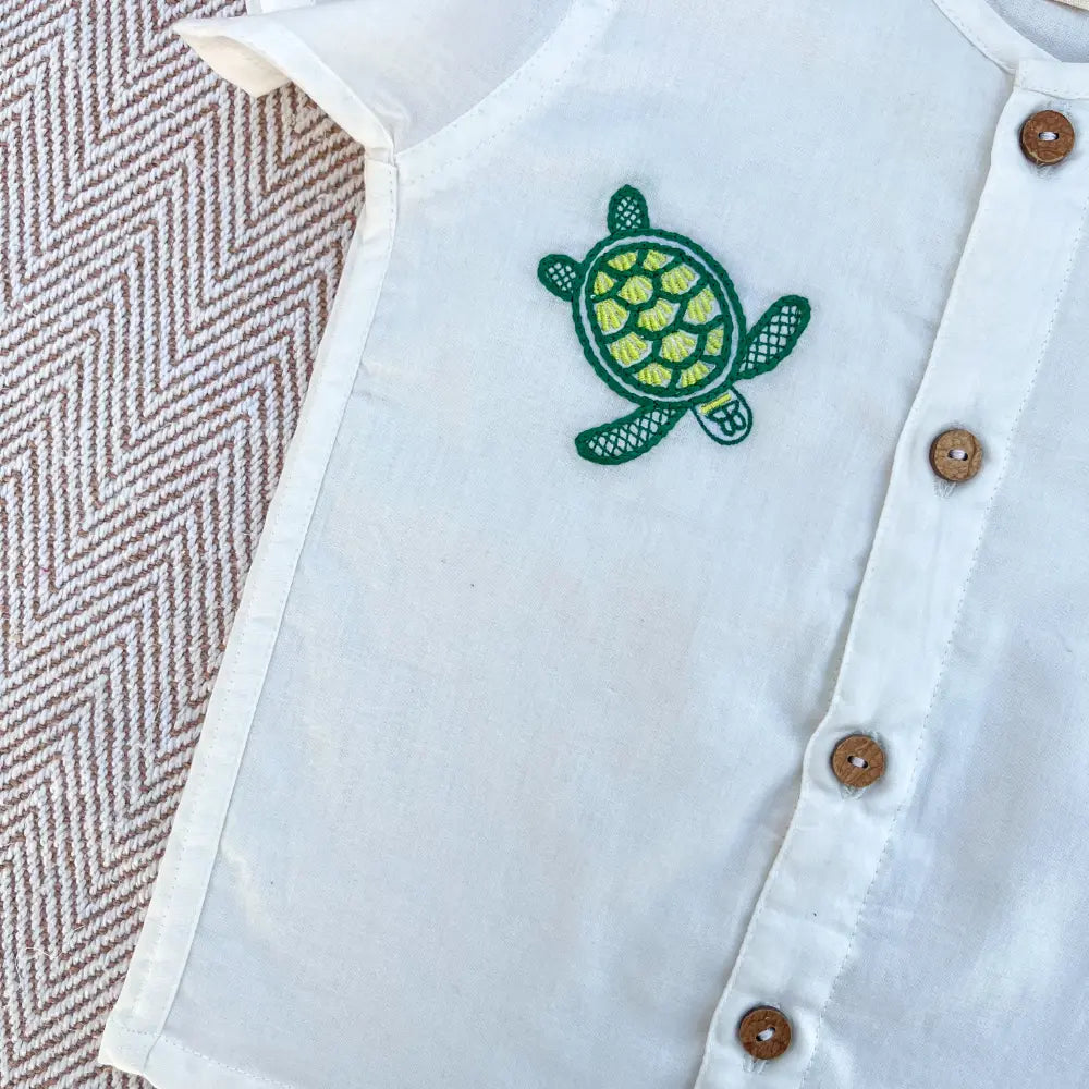 Bhaakur Organic Cotton Turtle Jhabla Set