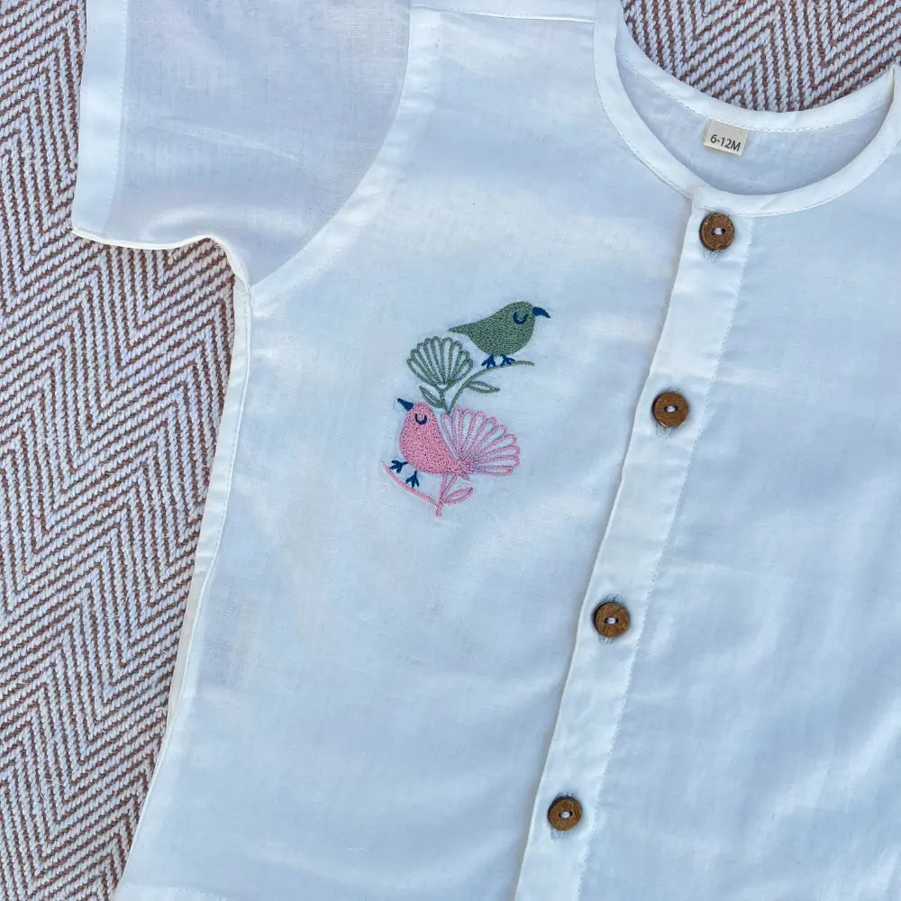Bhaakur Organic Cotton Bird Jhabla Set