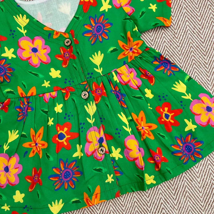 Bhaakur Organic Cotton Frock|Infants and Toddlers| Spring Floral