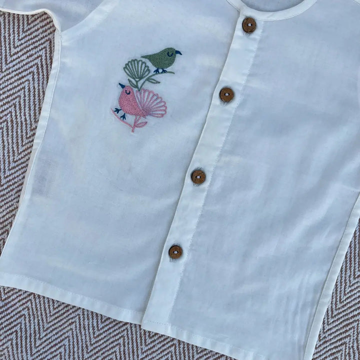 Bhaakur Organic Cotton Bird Jhabla Set