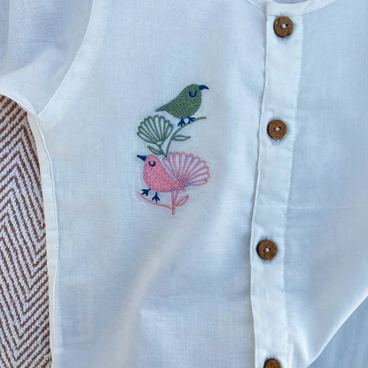 Bhaakur Organic Cotton Bird Jhabla Set