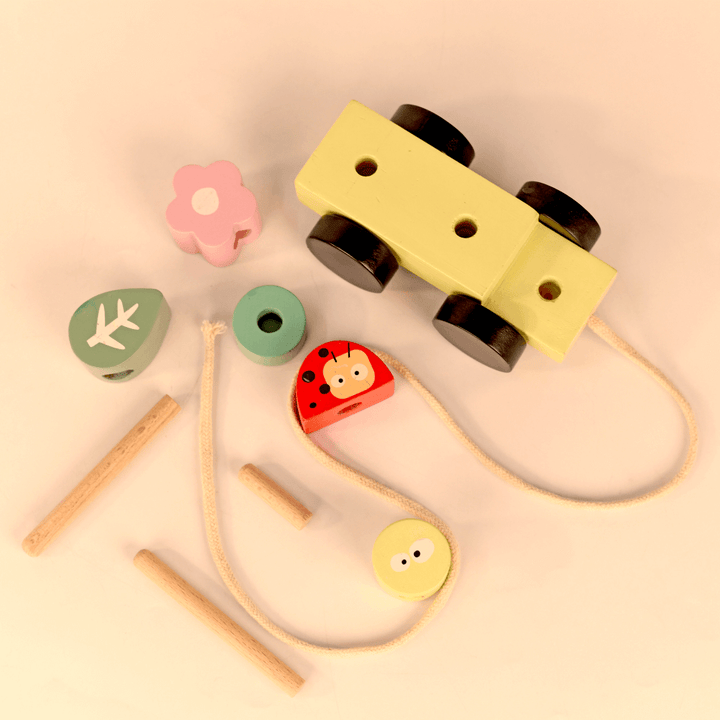Playbox Wooden Pull Along Forest Toy Set