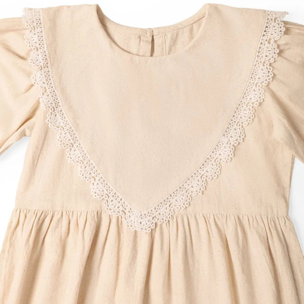 Moobaa Girls clothing The Lace Bib Dress