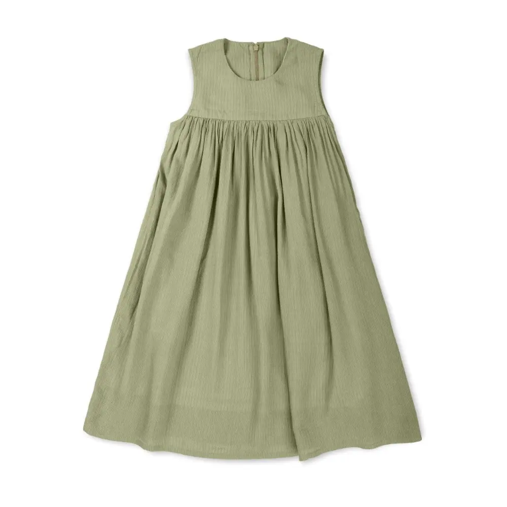 Moobaa Girls Clothing The Tracing Olive Dress