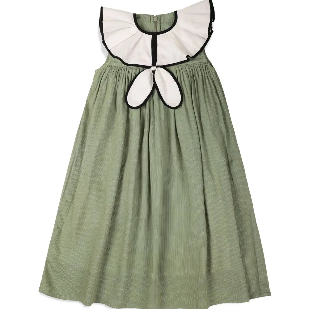 Moobaa Girls Clothing The Tracing Olive Dress