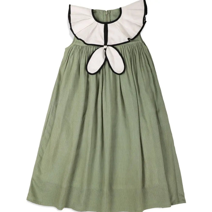 Moobaa Girls Clothing The Tracing Olive Dress
