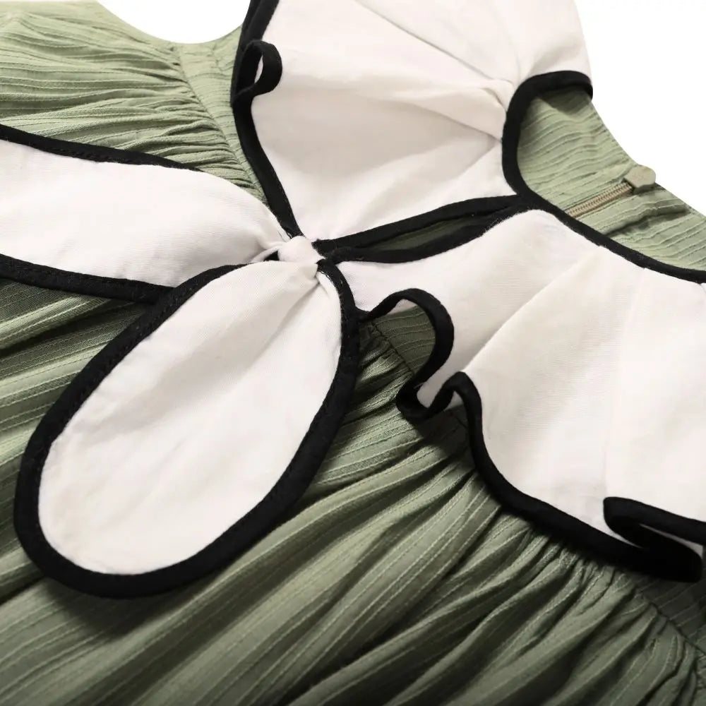 Moobaa Girls Clothing The Tracing Olive Dress