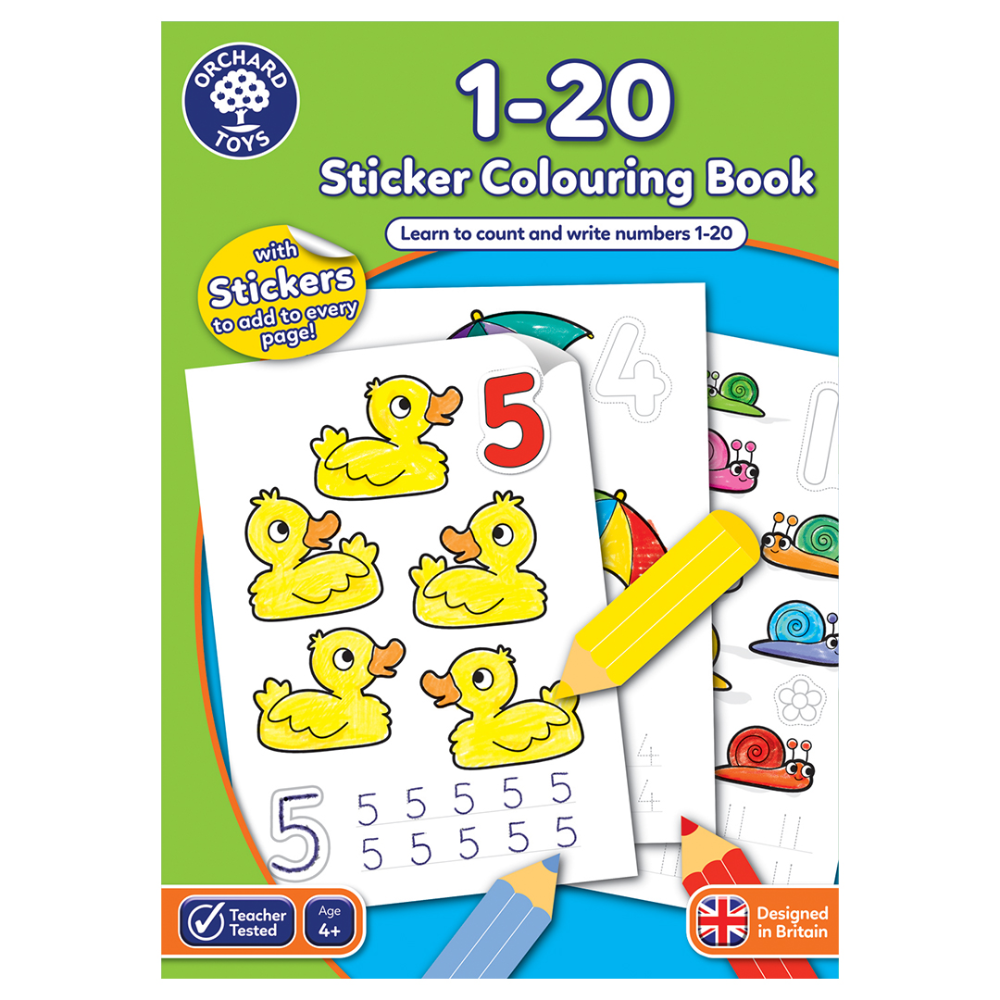 Orchard Toys 1-20 Sticker Colouring Book