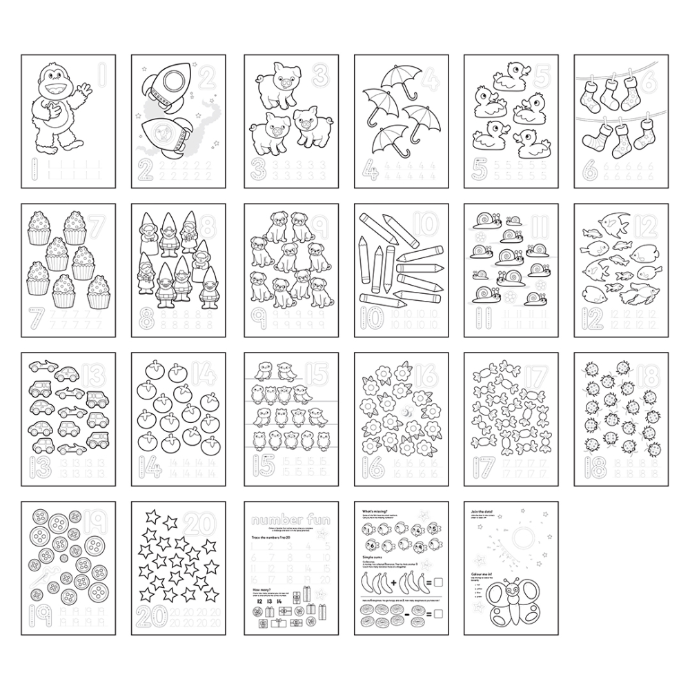 Orchard Toys 1-20 Sticker Colouring Book