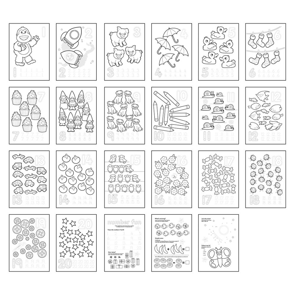 Orchard Toys 1-20 Sticker Colouring Book