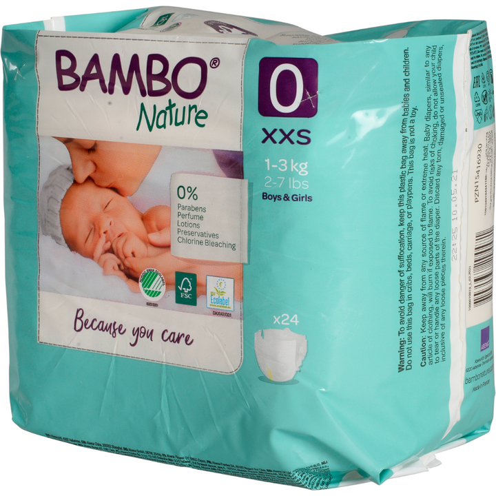 Bambo Nature Skin Friendly Tape Diapers for Premature Babies (1-3 kgs)