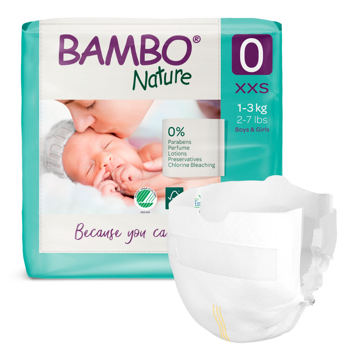 Bambo Nature Skin Friendly Tape Diapers for Premature Babies (1-3 kgs)