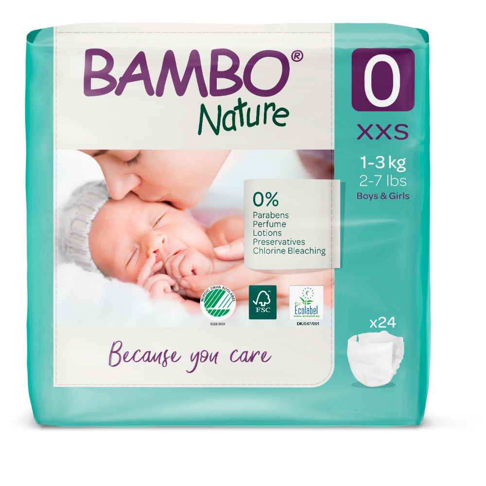 Bambo Nature Skin Friendly Tape Diapers for Premature Babies (1-3 kgs)