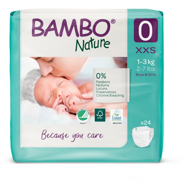 Bambo Nature Skin Friendly Tape Diapers for Premature Babies (1-3 kgs)