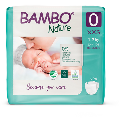 Bambo Nature Skin Friendly Tape Diapers for Premature Babies (1-3 kgs)