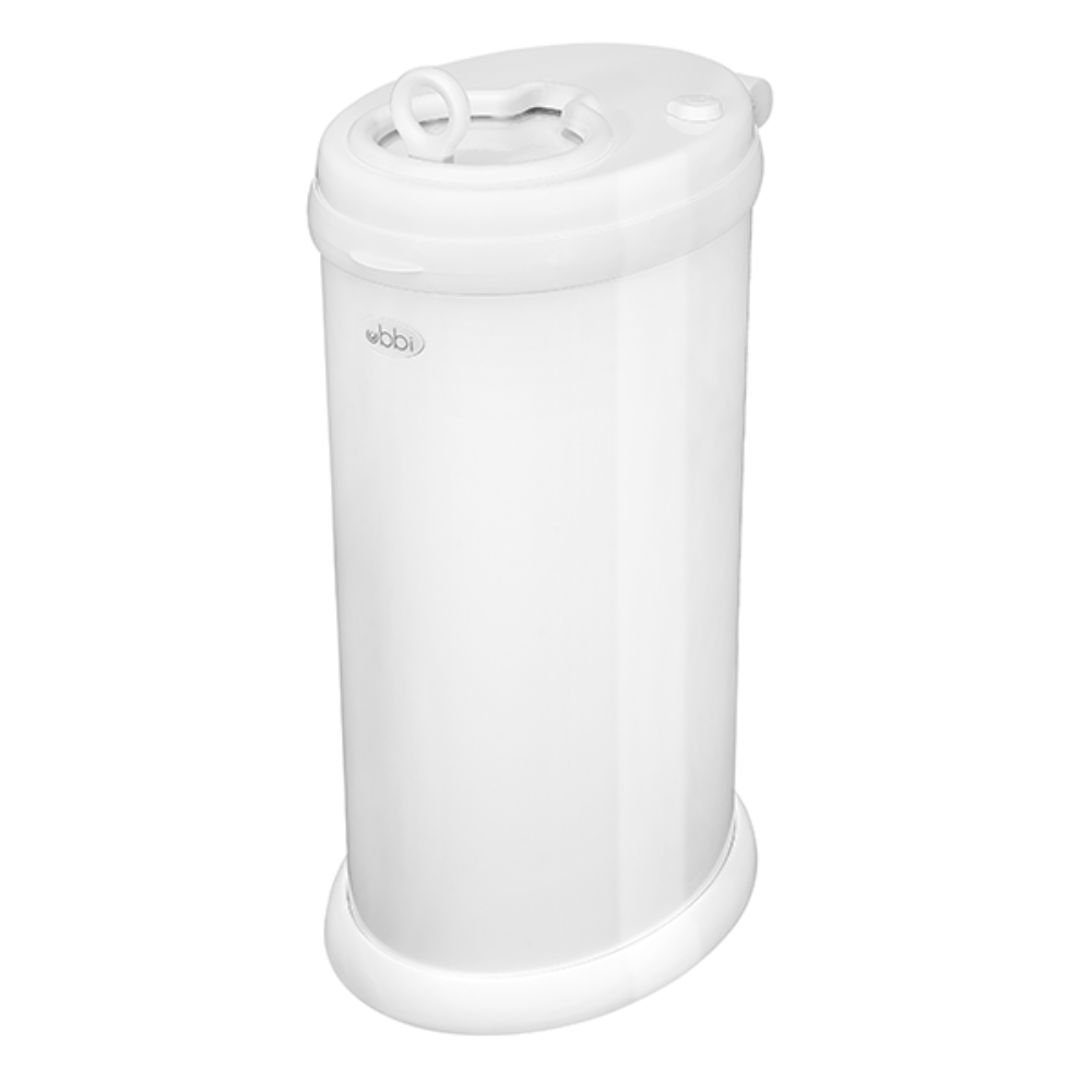 Ubbi Steel Odor Locking Diaper Pail - White