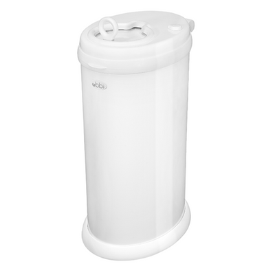 Ubbi Steel Odor Locking Diaper Pail - White