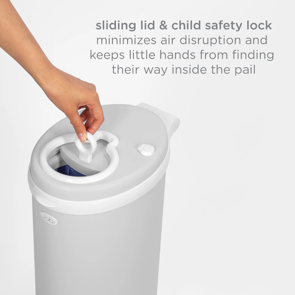 Ubbi Steel Odor Locking Diaper Pail - Grey