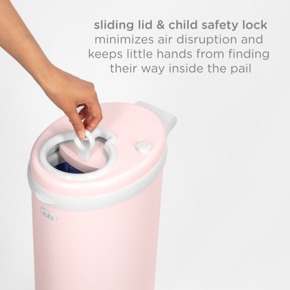 Ubbi Steel Odor Locking Diaper Pail - Blush Pink