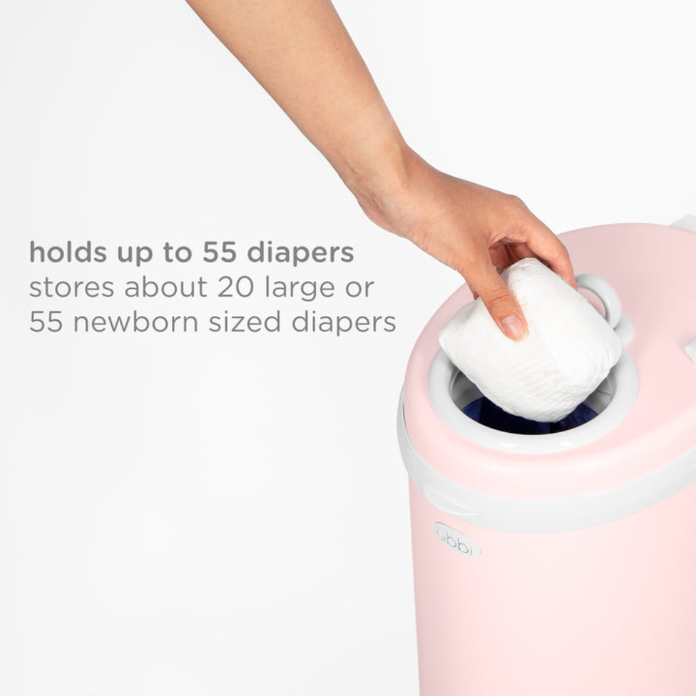 Ubbi Steel Odor Locking Diaper Pail - Blush Pink