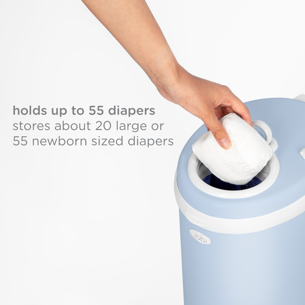 Ubbi Steel Odor Locking Diaper Pail - Cloudy Blue