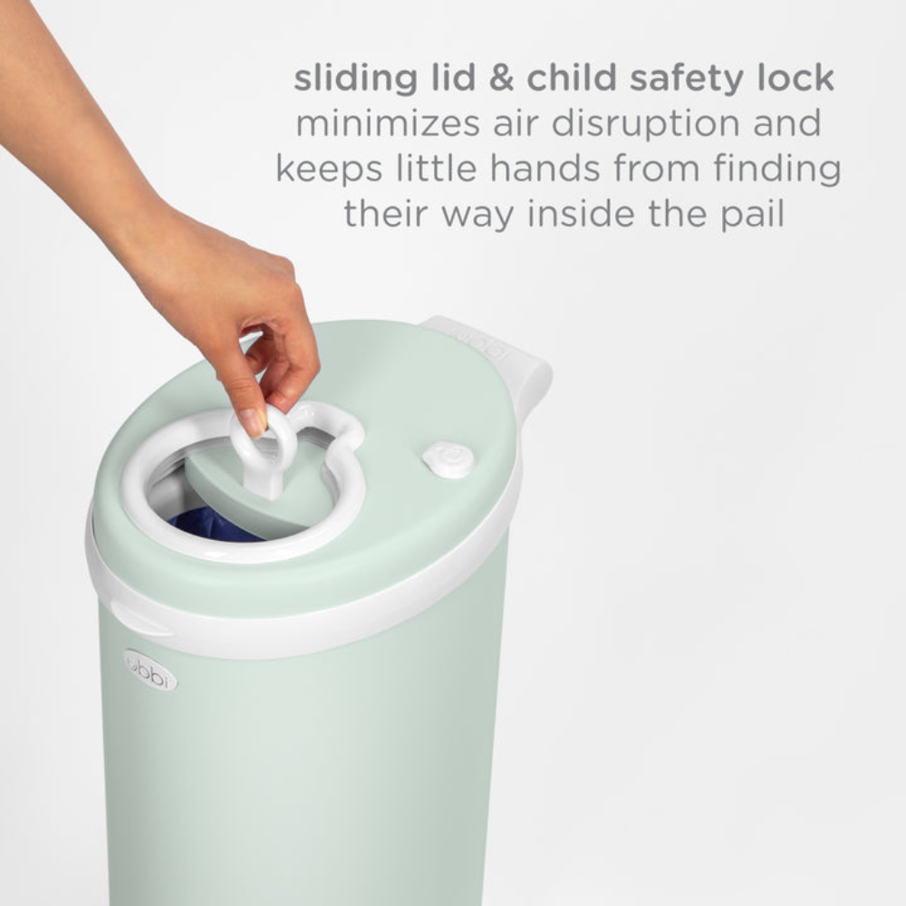 Ubbi Steel Odor Locking Diaper Pail - Sage