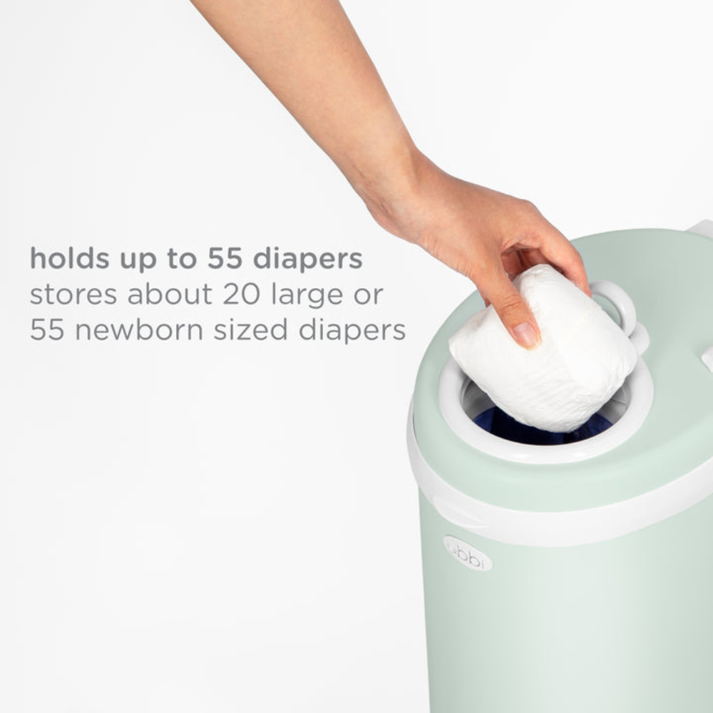 Ubbi Steel Odor Locking Diaper Pail - Sage